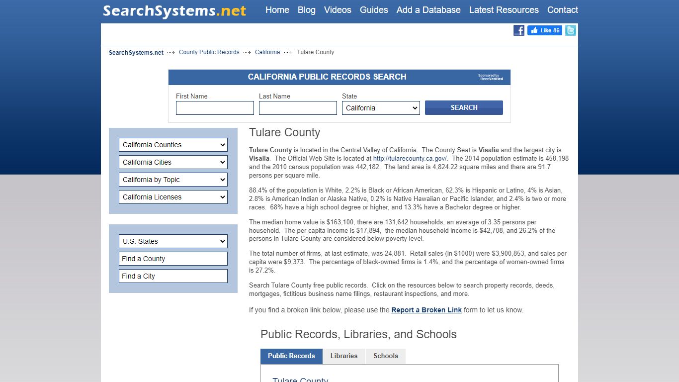 Tulare County Criminal and Public Records